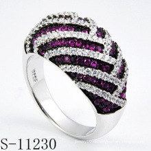 925er Silber Modeschmuck Ring mit Rubin (S-11230)